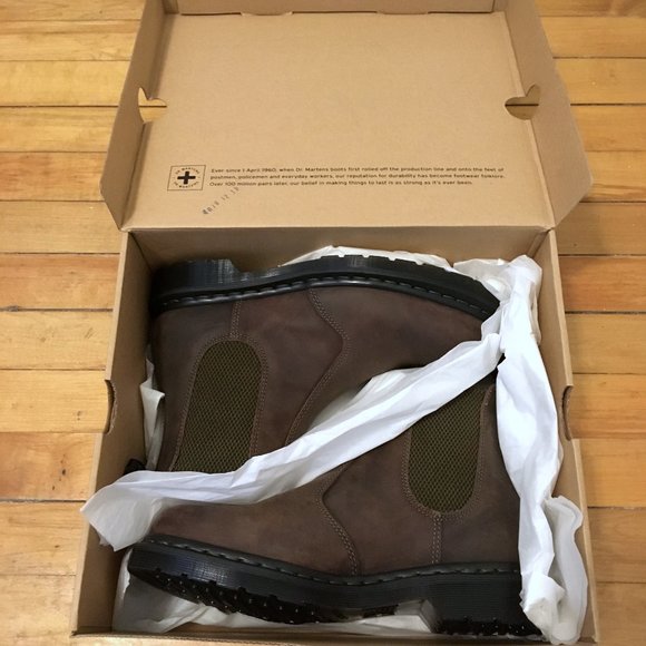 Dr Martens 2976 Gaucho Crazy Horse Brown Leather Chelsea Boots US Men's 10 - Picture 6 of 8